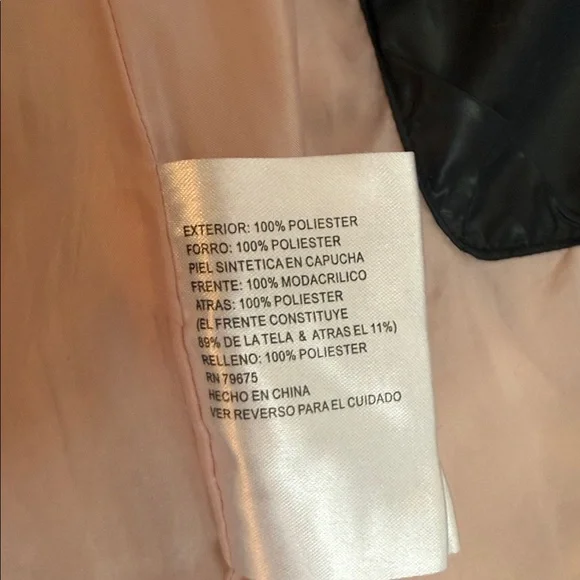 Michael Kors fleece-lined heavyweight puffer jacket with pink /rose gold trim - Picture 12 of 12